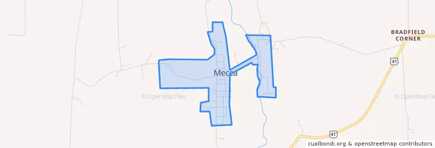 Mapa de ubicacion de Mecca.