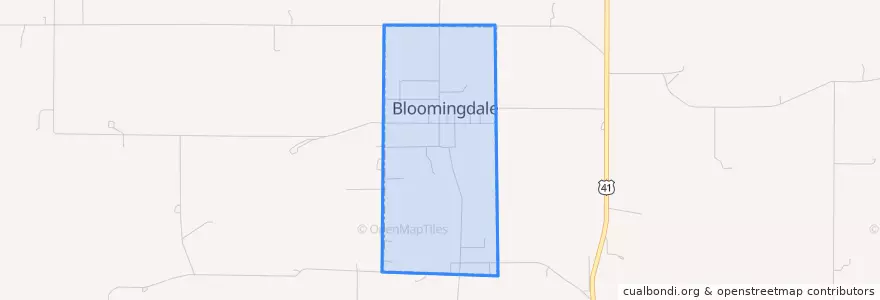 Mapa de ubicacion de Bloomingdale.