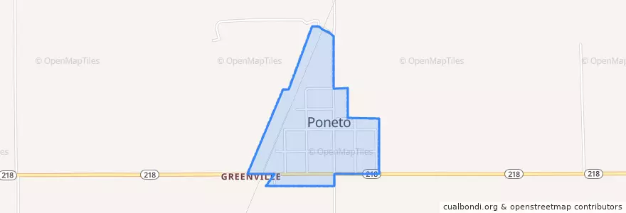 Mapa de ubicacion de Poneto.