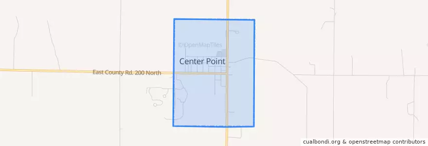 Mapa de ubicacion de Center Point.