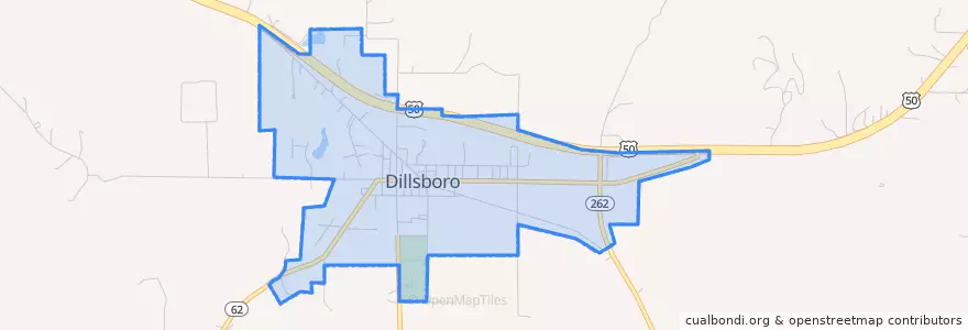Mapa de ubicacion de Dillsboro.