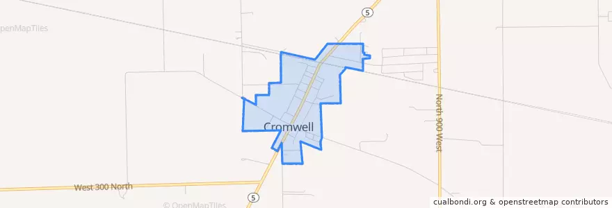 Mapa de ubicacion de Cromwell.
