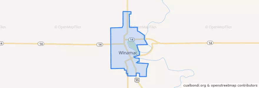 Mapa de ubicacion de Winamac.