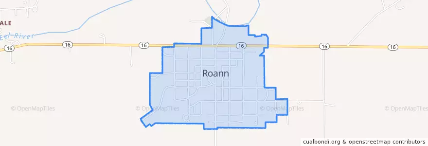 Mapa de ubicacion de Roann.