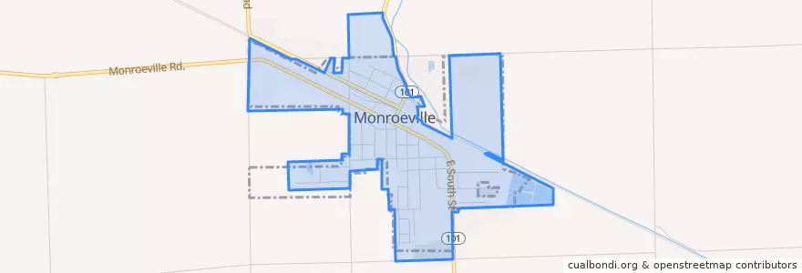 Mapa de ubicacion de Monroeville.