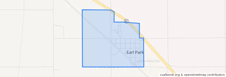 Mapa de ubicacion de Earl Park.