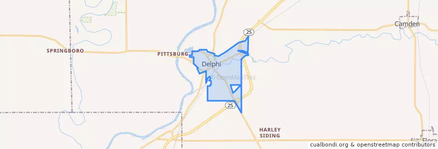 Mapa de ubicacion de Delphi.
