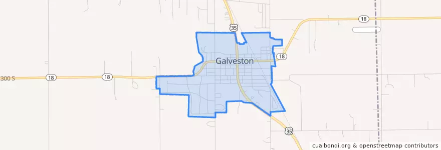 Mapa de ubicacion de Galveston.
