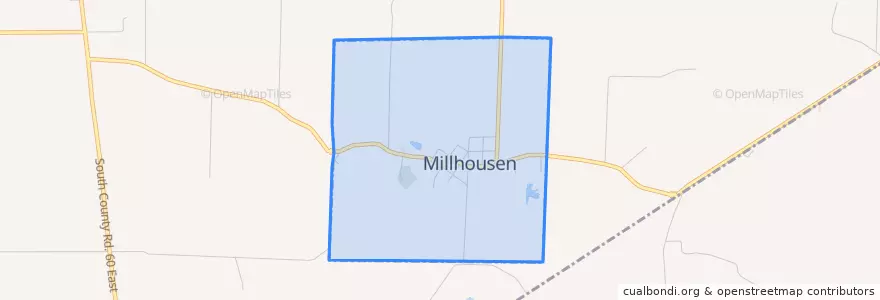 Mapa de ubicacion de Millhousen.