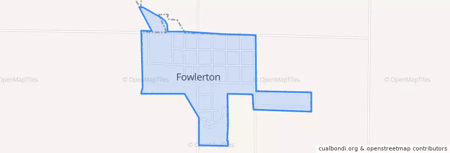 Mapa de ubicacion de Fowlerton.
