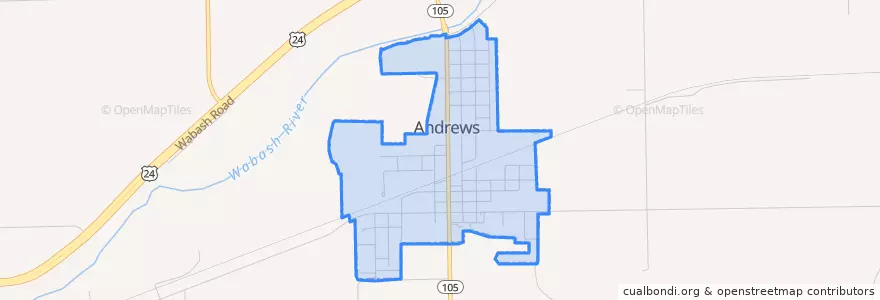 Mapa de ubicacion de Andrews.