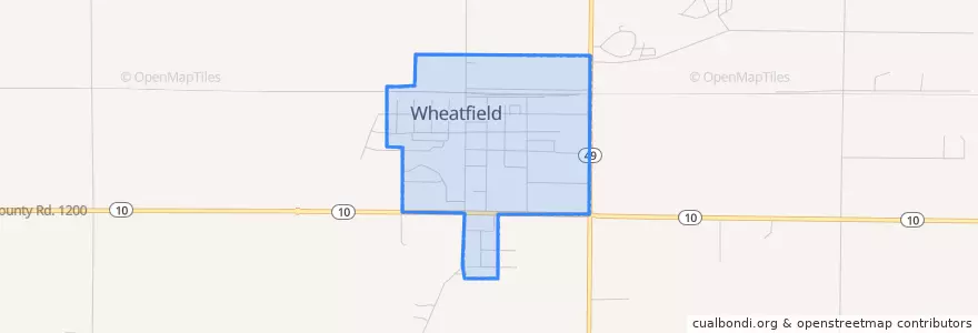 Mapa de ubicacion de Wheatfield.