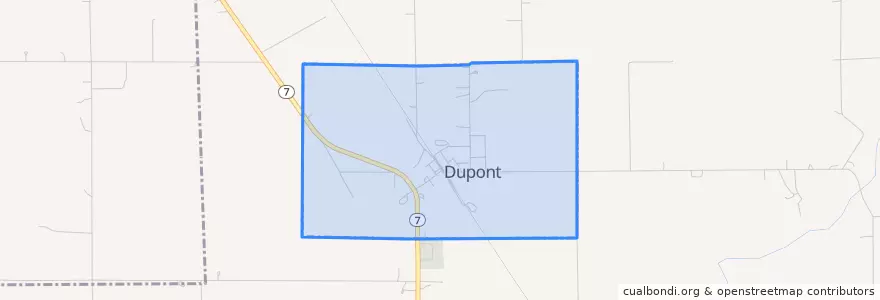 Mapa de ubicacion de Dupont.