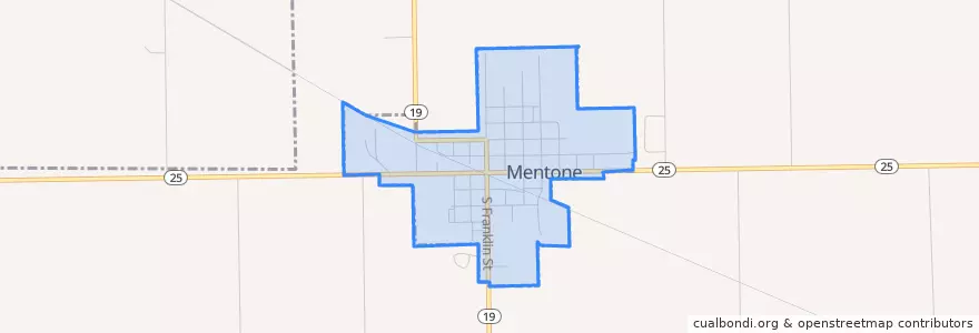 Mapa de ubicacion de Mentone.