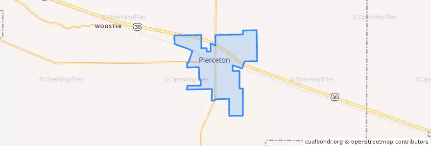 Mapa de ubicacion de Pierceton.