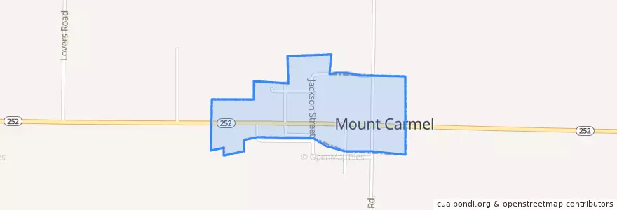 Mapa de ubicacion de Mount Carmel.