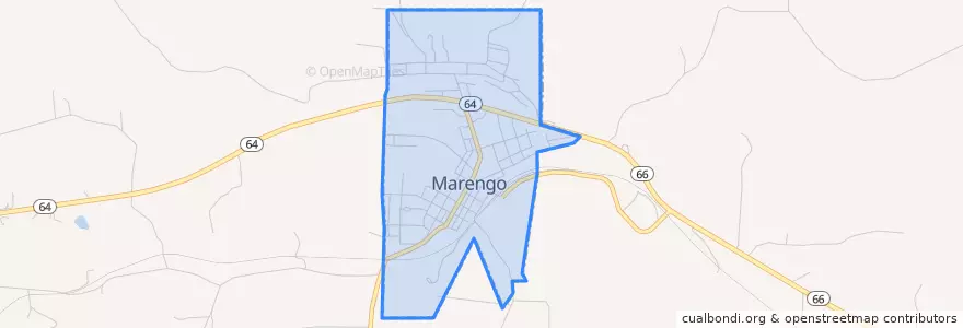Mapa de ubicacion de Marengo.