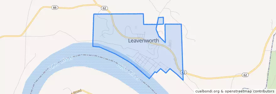 Mapa de ubicacion de Leavenworth.