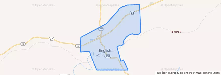 Mapa de ubicacion de English.