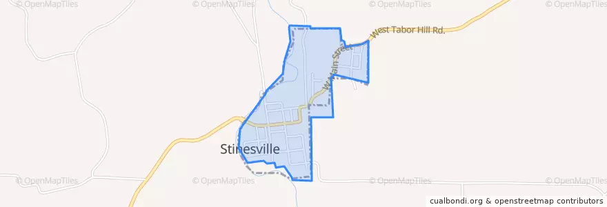 Mapa de ubicacion de Stinesville.