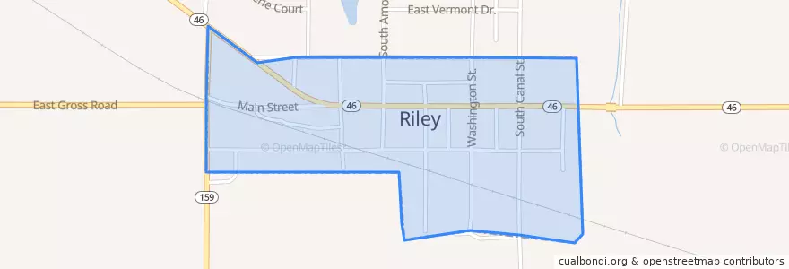 Mapa de ubicacion de Riley.