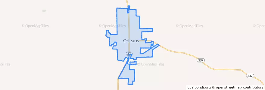 Mapa de ubicacion de Orleans.