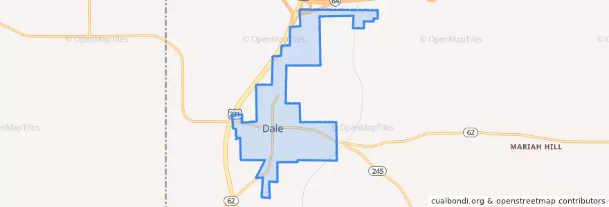 Mapa de ubicacion de Dale.