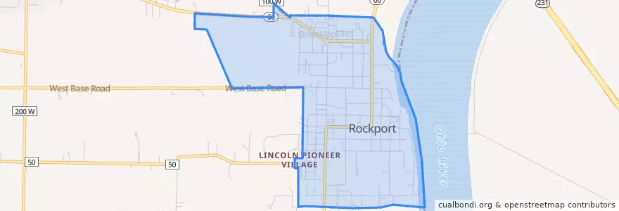 Mapa de ubicacion de Rockport.