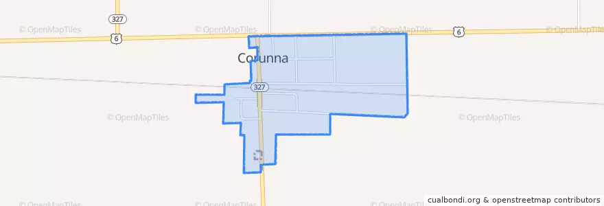 Mapa de ubicacion de Corunna.