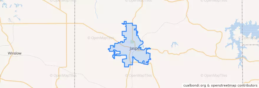 Mapa de ubicacion de Jasper.