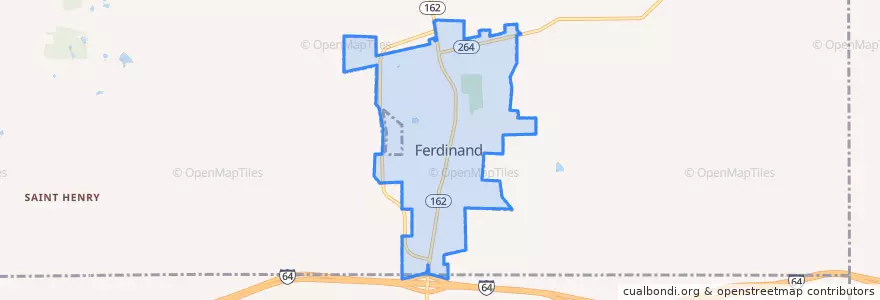 Mapa de ubicacion de Ferdinand.