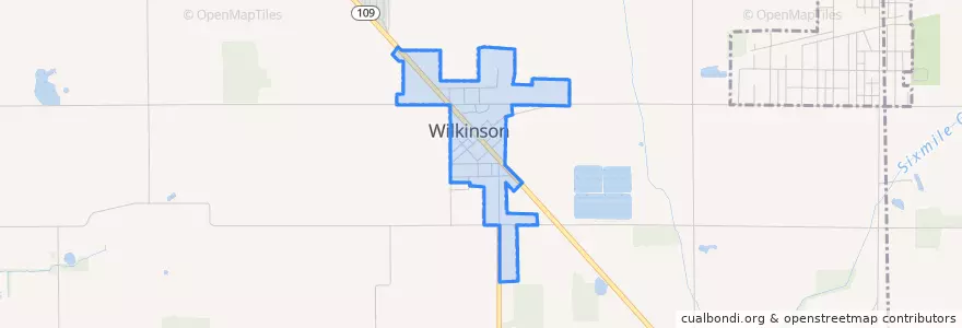 Mapa de ubicacion de Wilkinson.