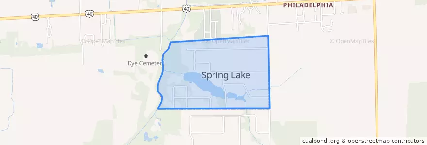 Mapa de ubicacion de Spring Lake.