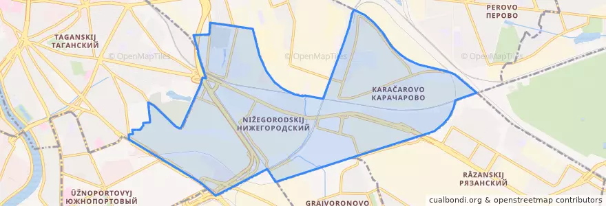 Mapa de ubicacion de Nizhegorodsky District.