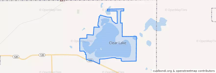 Mapa de ubicacion de Clear Lake.