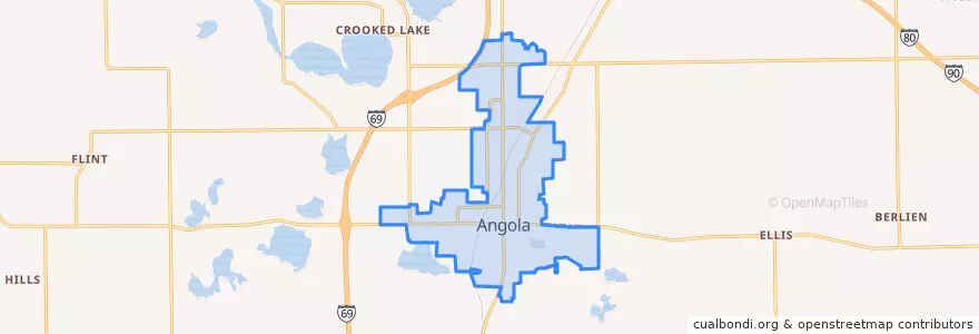 Mapa de ubicacion de Angola.