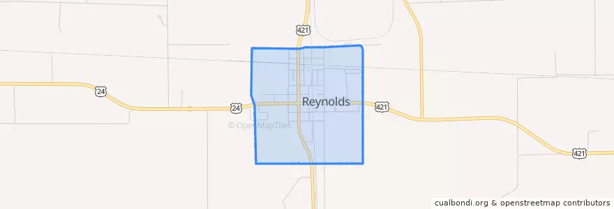 Mapa de ubicacion de Reynolds.