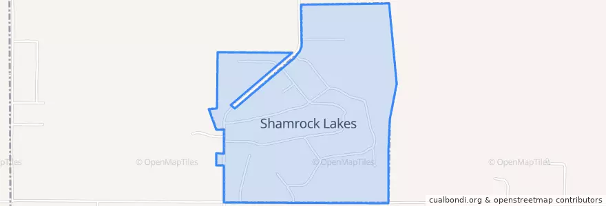 Mapa de ubicacion de Shamrock Lakes.
