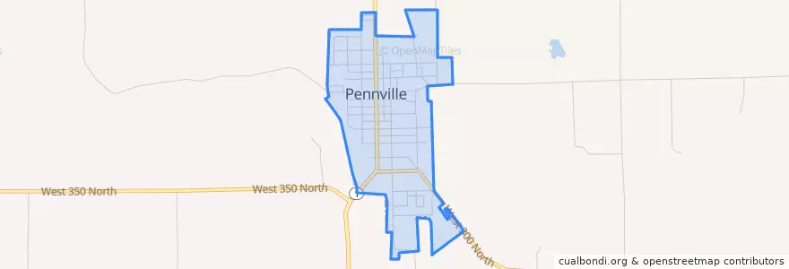 Mapa de ubicacion de Pennville.