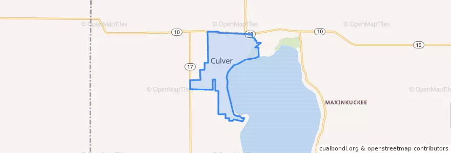 Mapa de ubicacion de Culver.