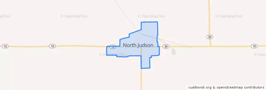 Mapa de ubicacion de North Judson.