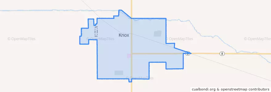 Mapa de ubicacion de Knox.