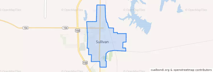 Mapa de ubicacion de Sullivan.