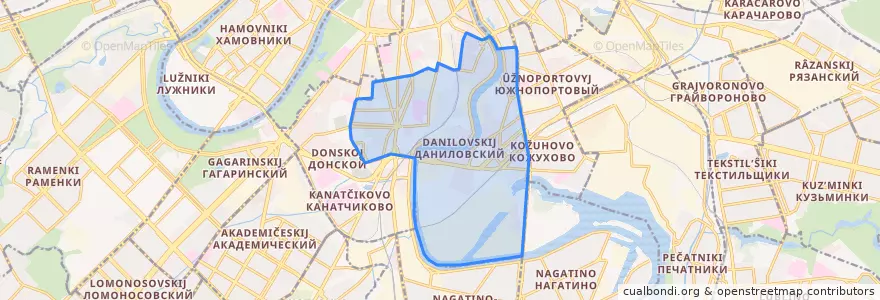 Mapa de ubicacion de Даниловский район.