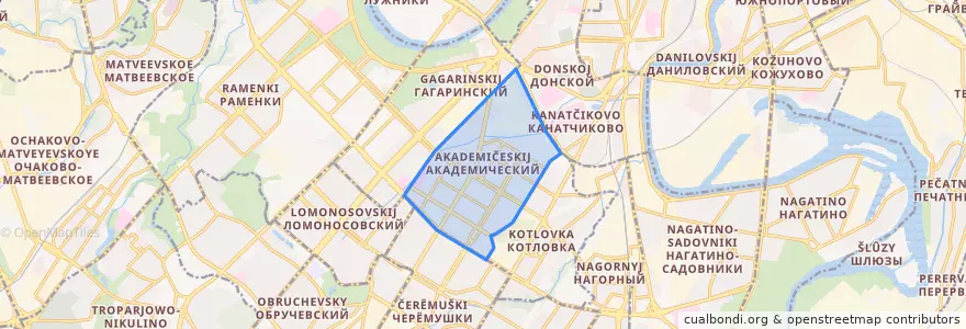 Mapa de ubicacion de Академический район.