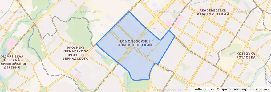 Mapa de ubicacion de Ломоносовский район.