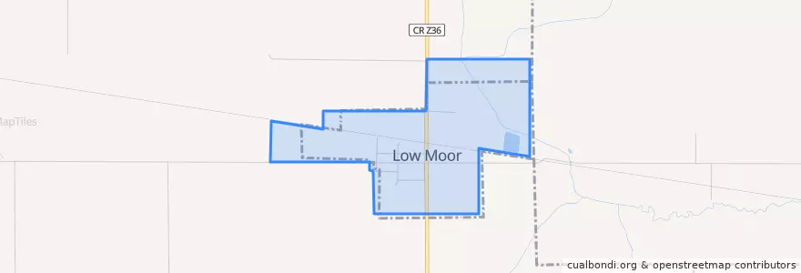 Mapa de ubicacion de Low Moor.