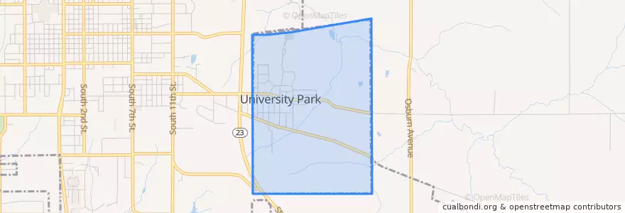 Mapa de ubicacion de University Park.