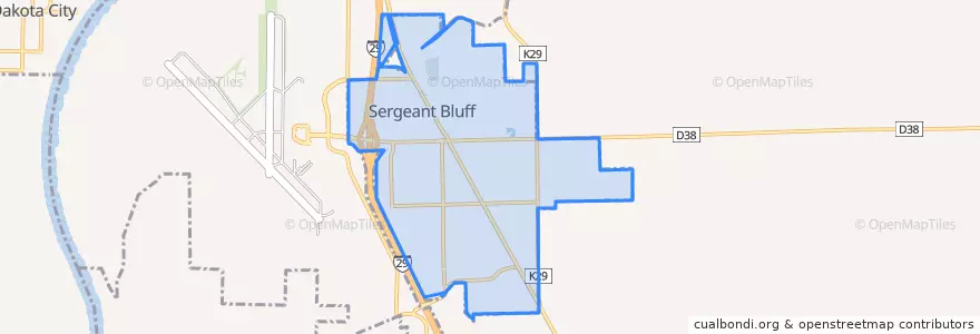 Mapa de ubicacion de Sergeant Bluff.