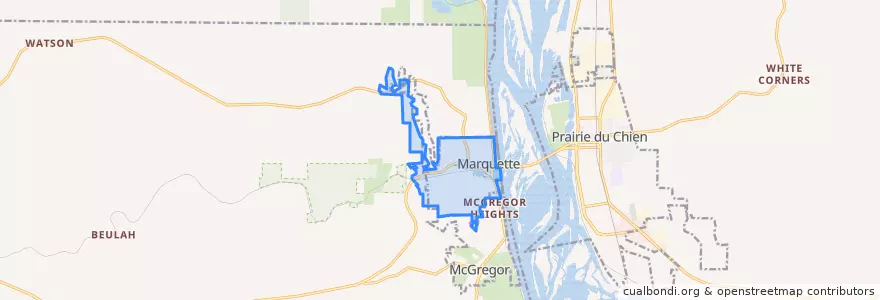 Mapa de ubicacion de Marquette.